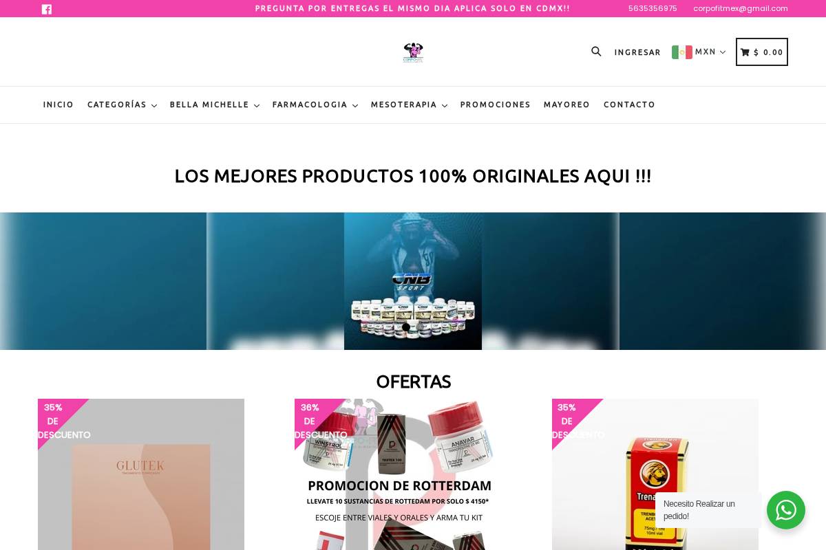 corpofit.com.mx homepage screenshot