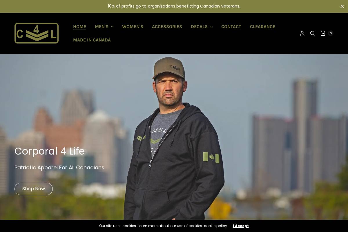 corporal4life.com homepage screenshot