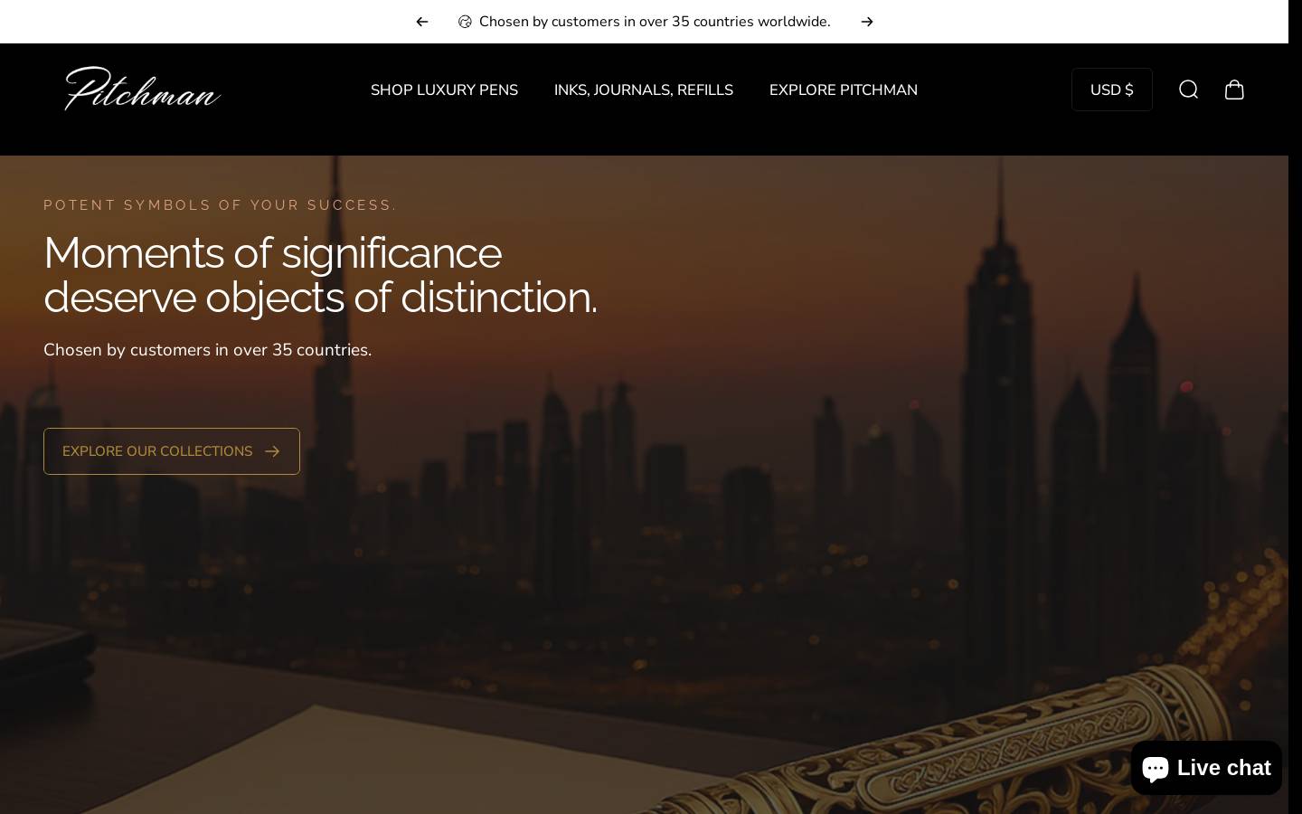 corporategiftpen.com homepage screenshot