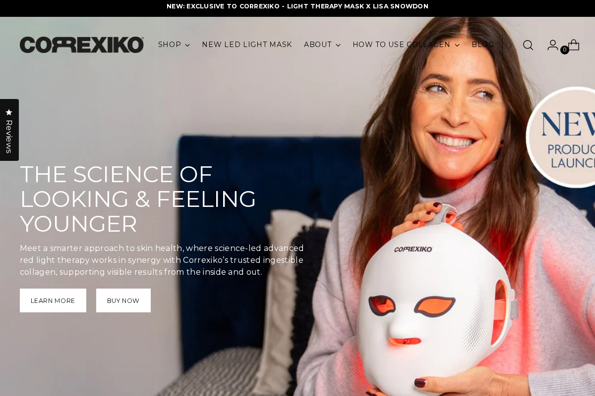 CORREXIKO homepage screenshot