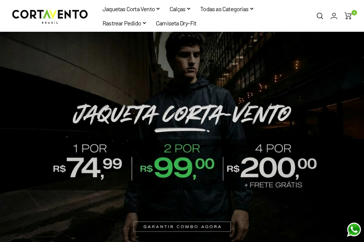 Corta Vento Brasil homepage screenshot