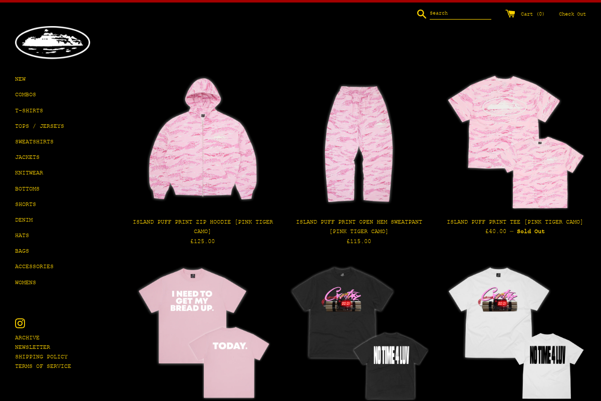 Corteiz homepage screenshot