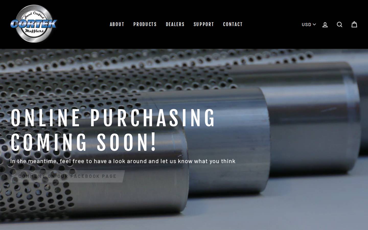cortekexhaust.com homepage screenshot