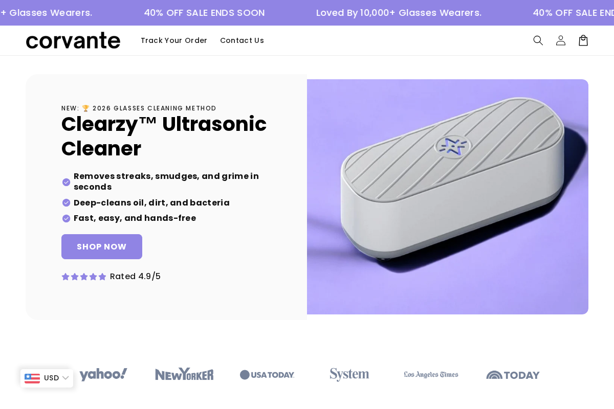 Corvante homepage screenshot