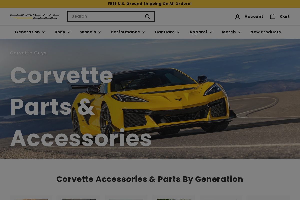 corvetteguys.com homepage screenshot