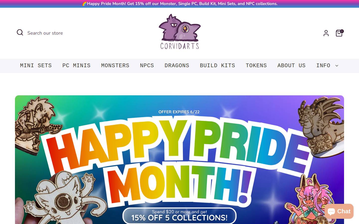 corvidartsllc.com homepage screenshot