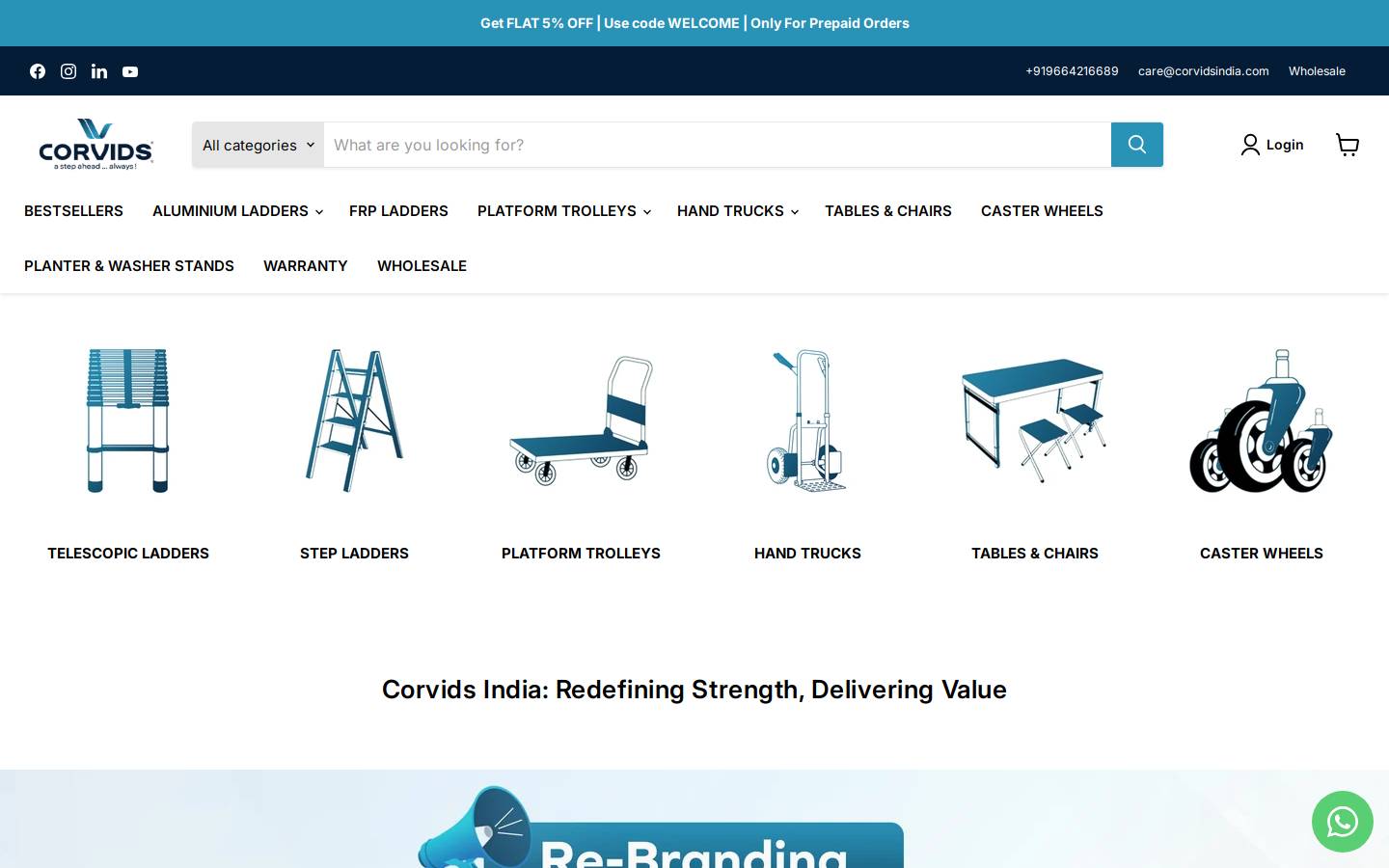 Corvidsindia homepage screenshot