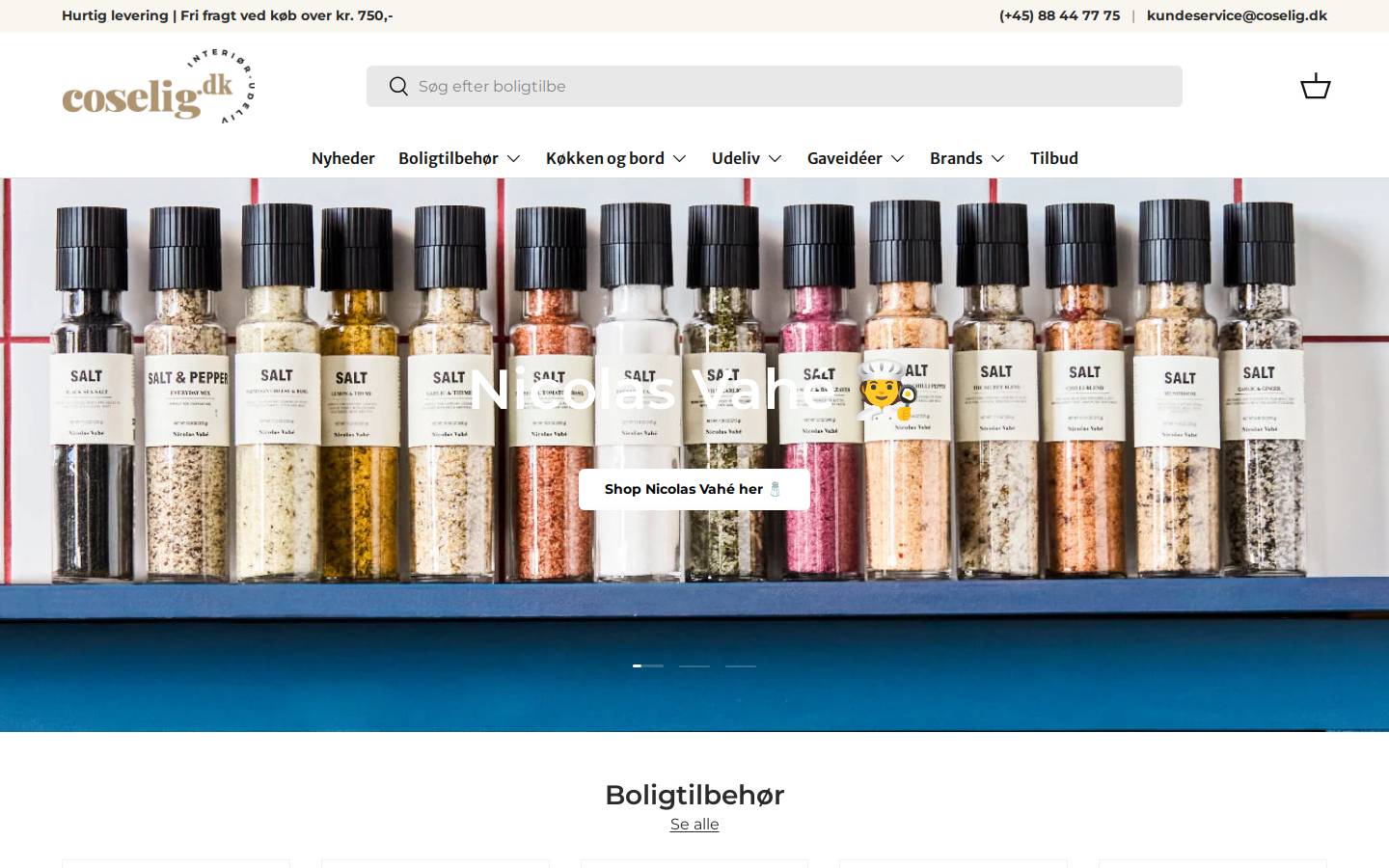 Coselig homepage screenshot