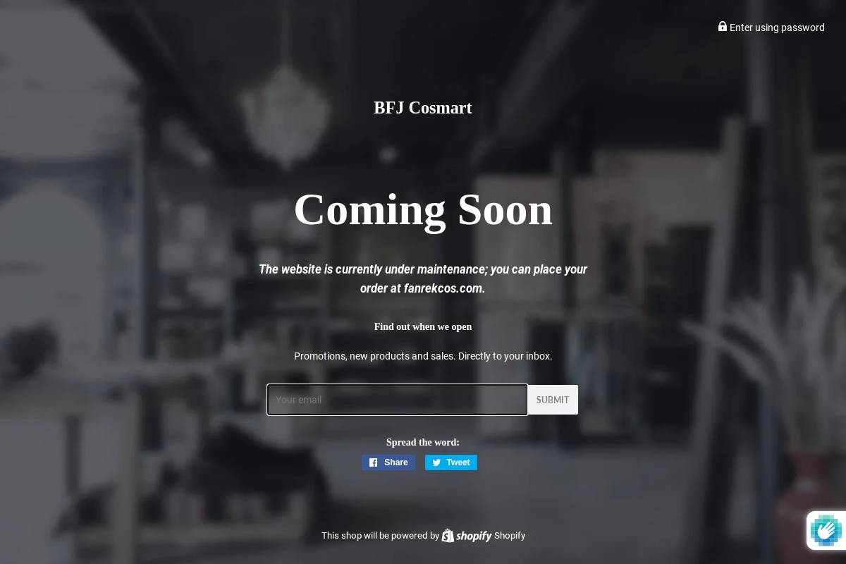 BFJcosmart homepage screenshot