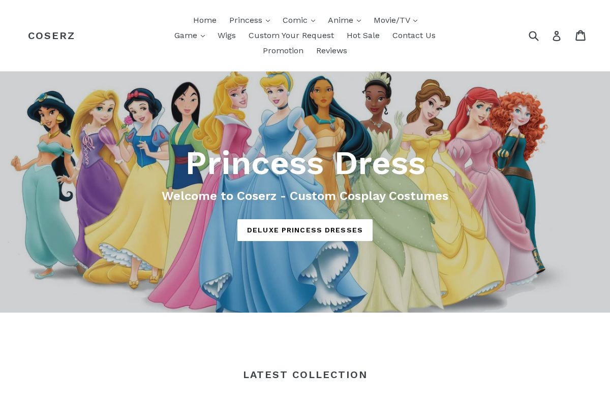 CoserZ homepage screenshot