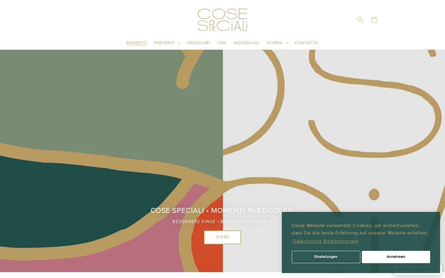 cosespeciale.de homepage screenshot