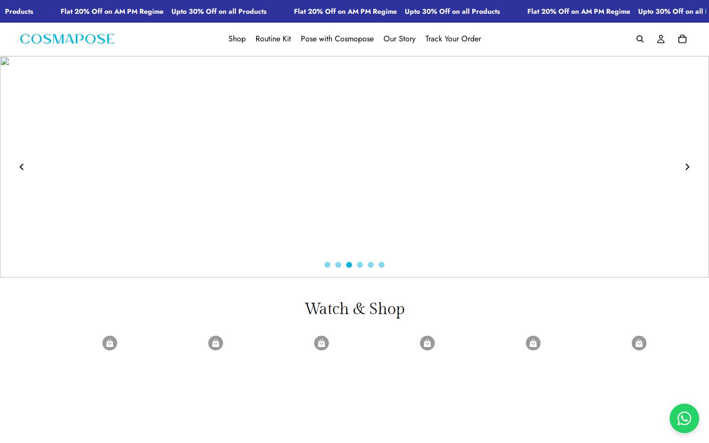 cosmapose.com homepage screenshot