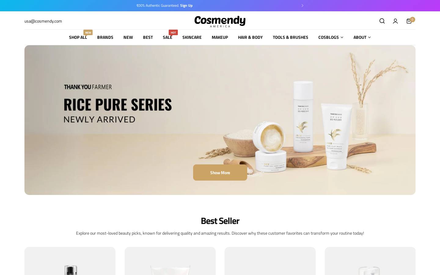 cosmendy.com homepage screenshot