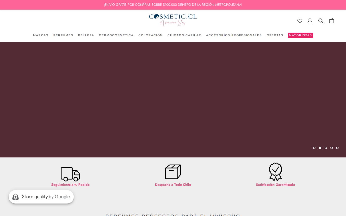 cosmetic.cl homepage screenshot