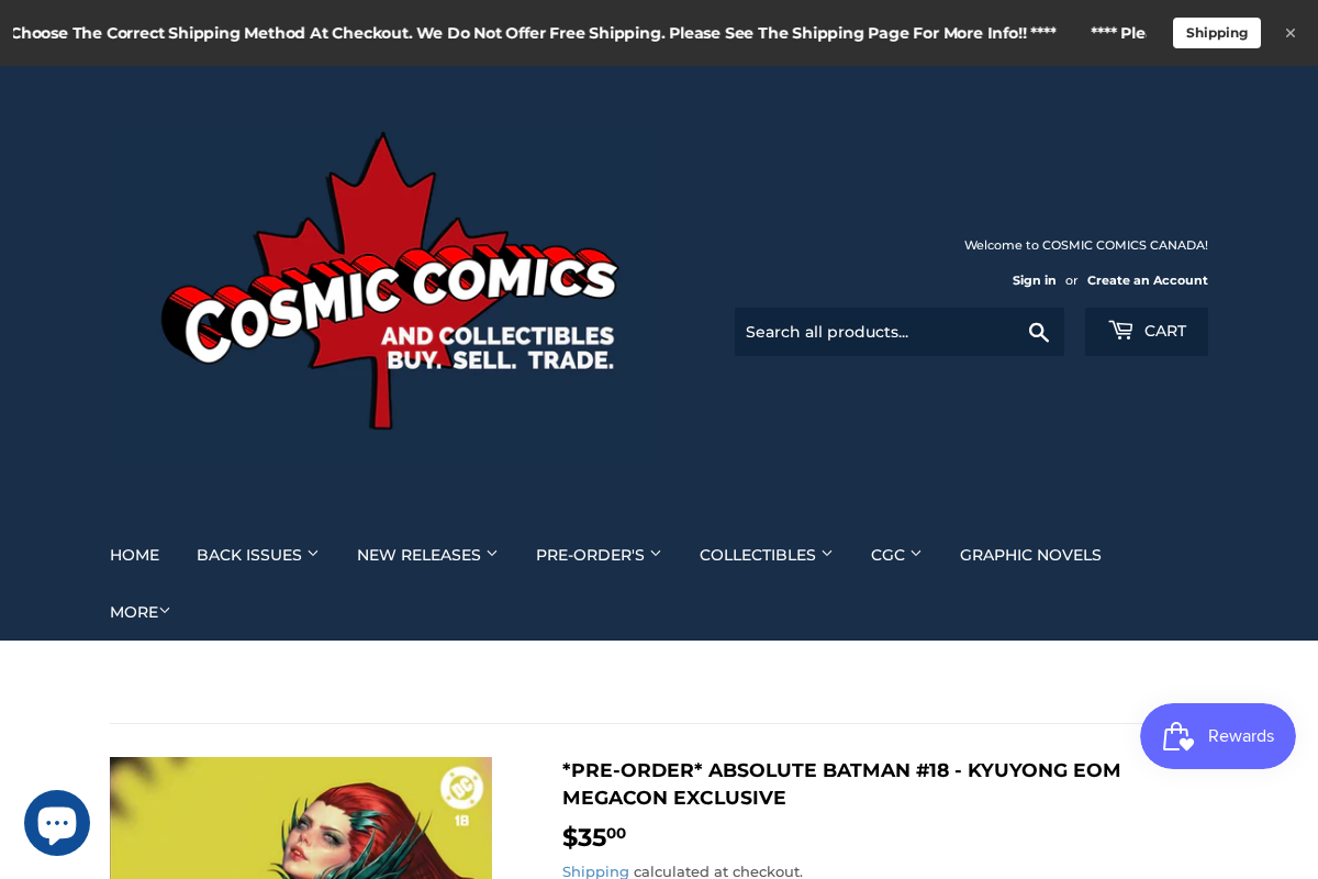 Cosmiccomics homepage screenshot