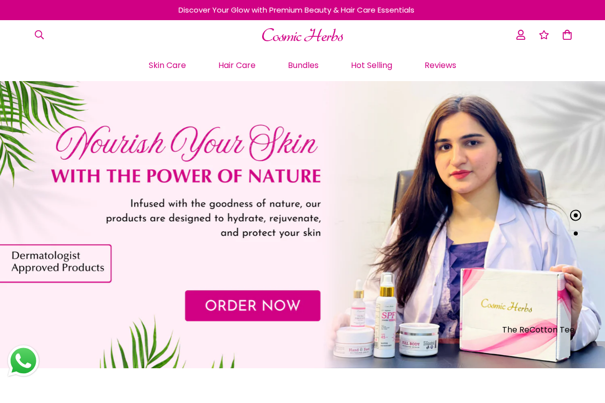 Cosmic Herbs homepage screenshot