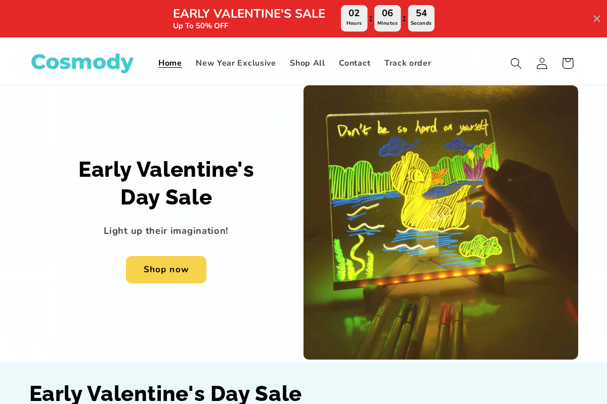 Cosmody homepage screenshot