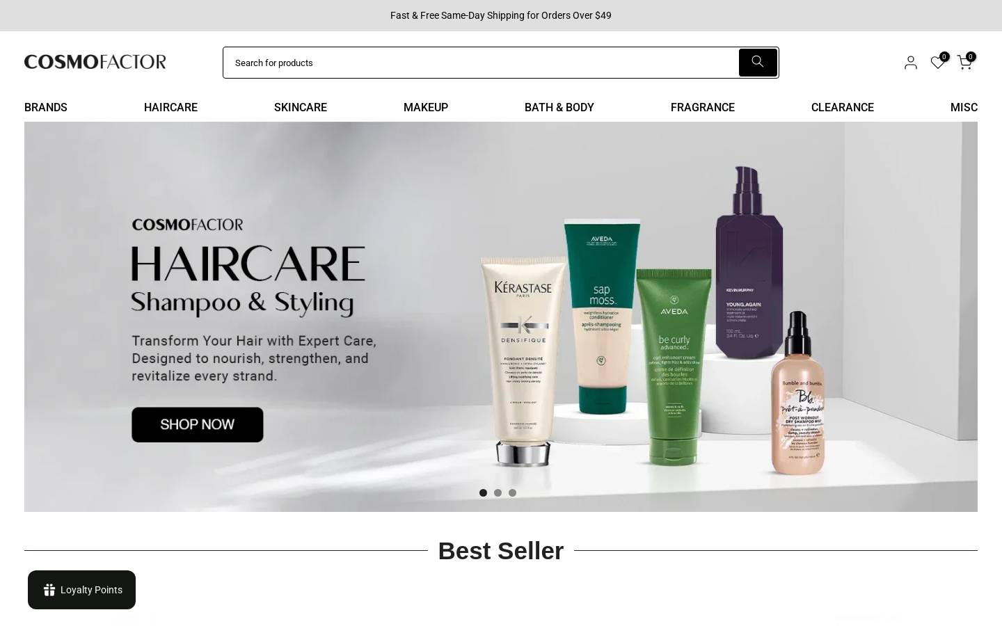 cosmofactor.com homepage screenshot