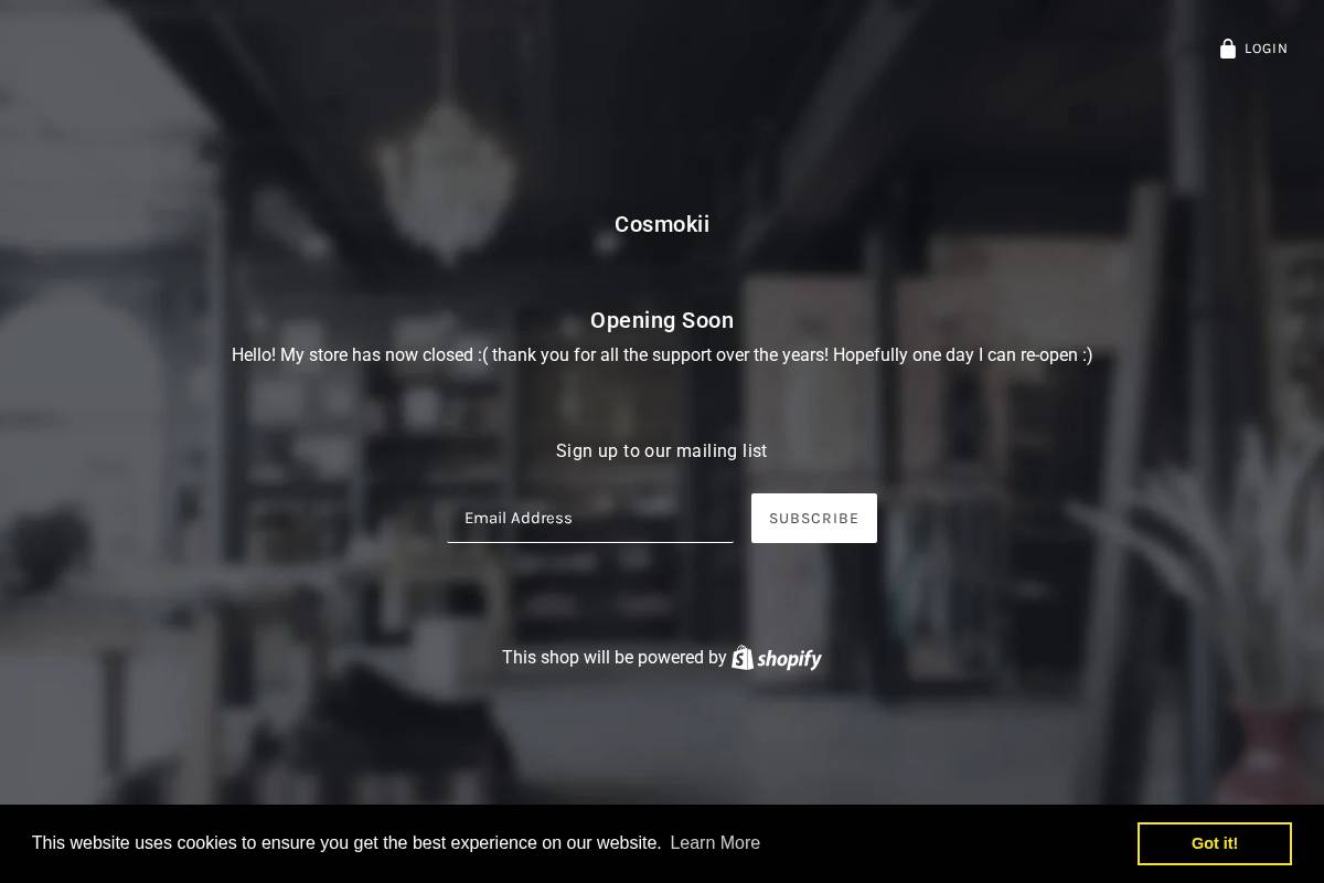 cosmokii.com homepage screenshot