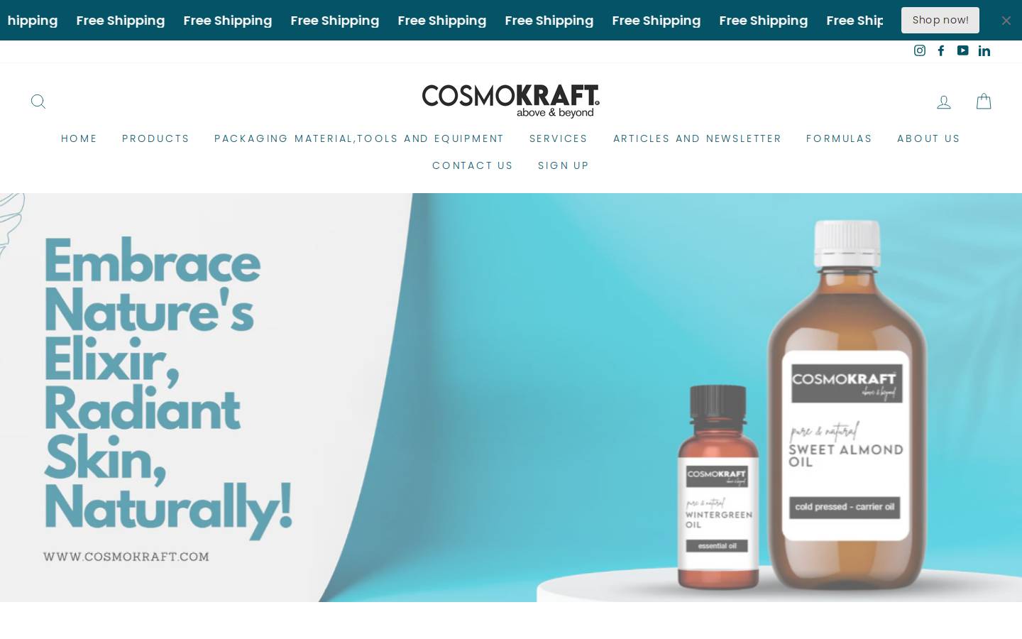 cosmokraft.com homepage screenshot