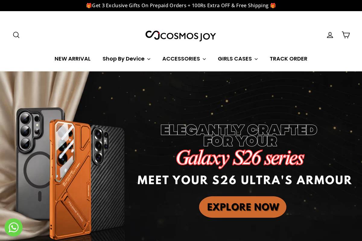 cosmosjoy.in homepage screenshot