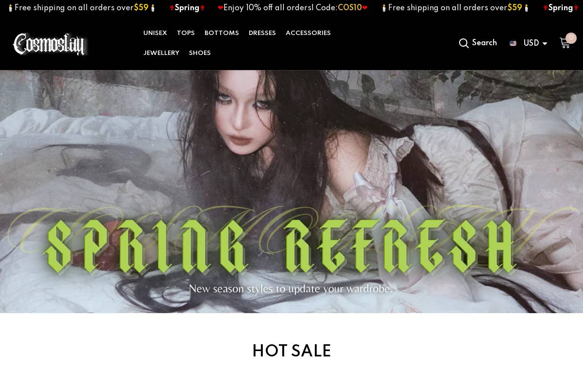 Cosmoslay homepage screenshot