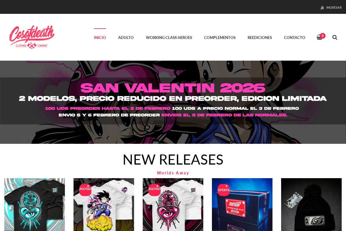 Cosofdeath homepage screenshot