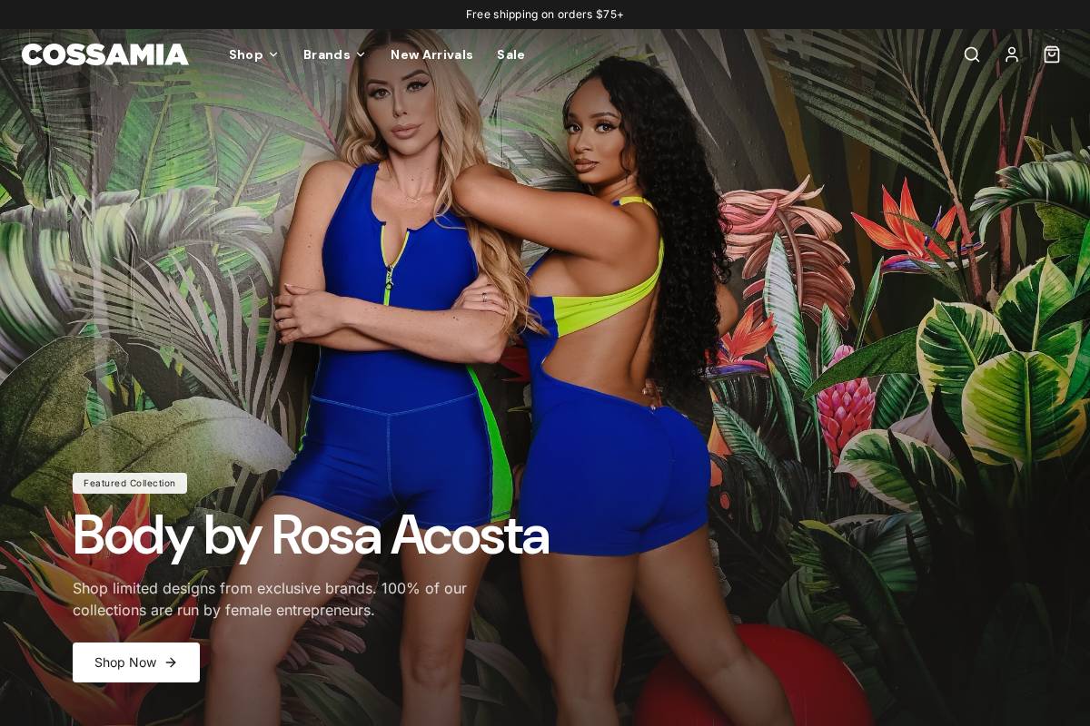 cossamia.com homepage screenshot