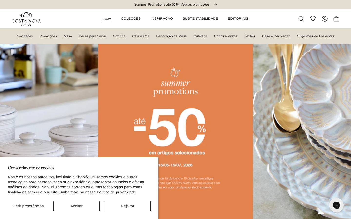 Costanova homepage screenshot
