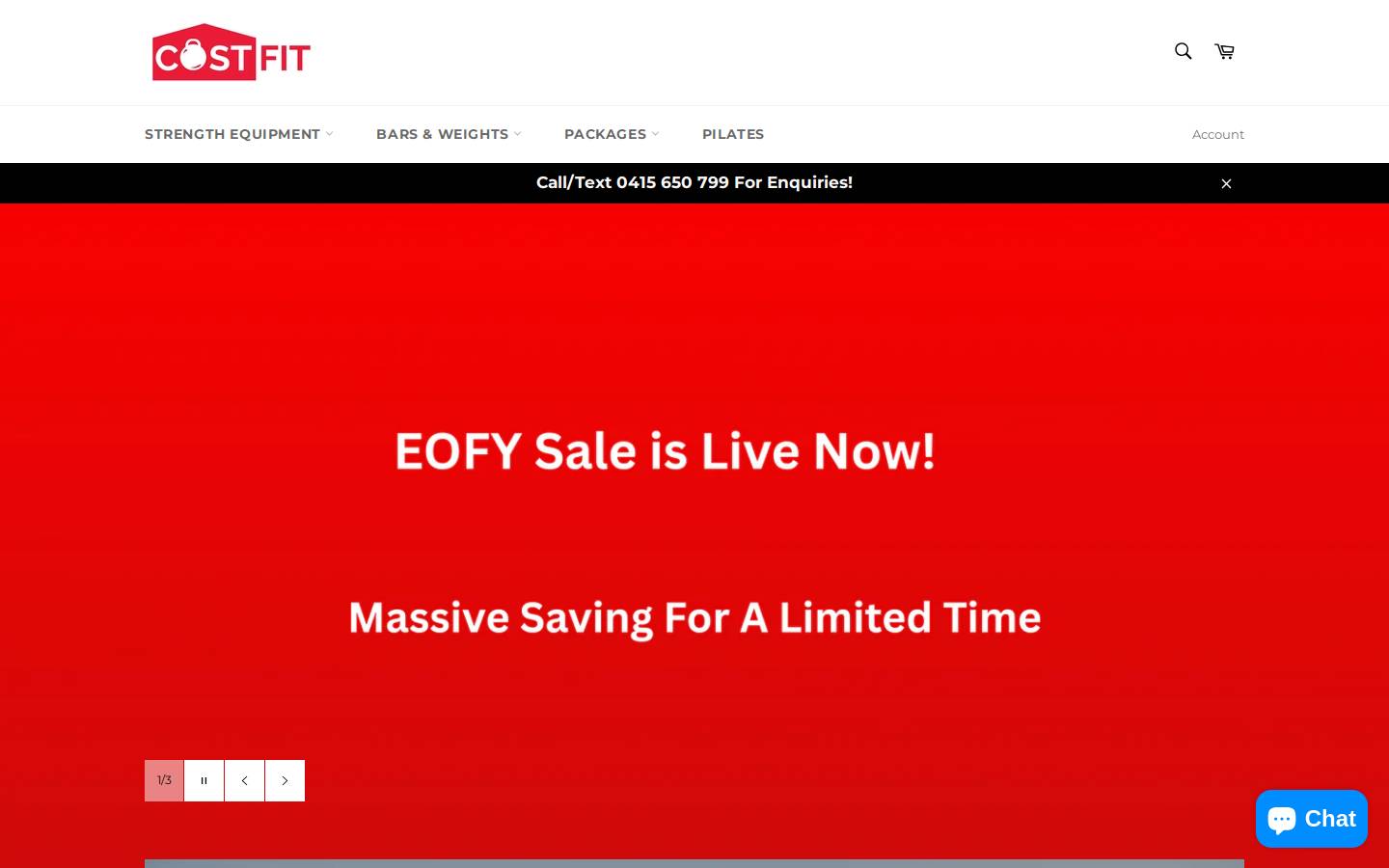 costfit.com.au homepage screenshot
