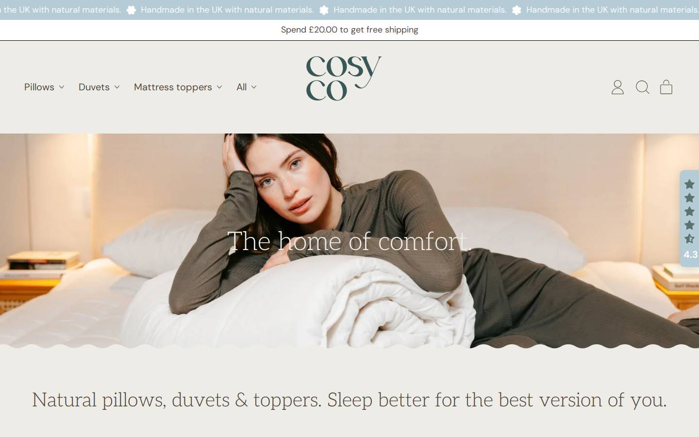 CosyCo homepage screenshot