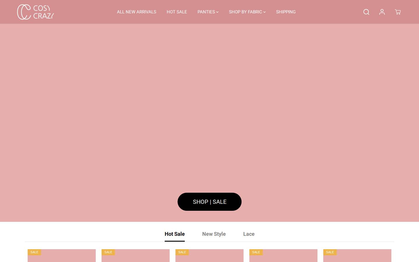 cosycrazy.com homepage screenshot