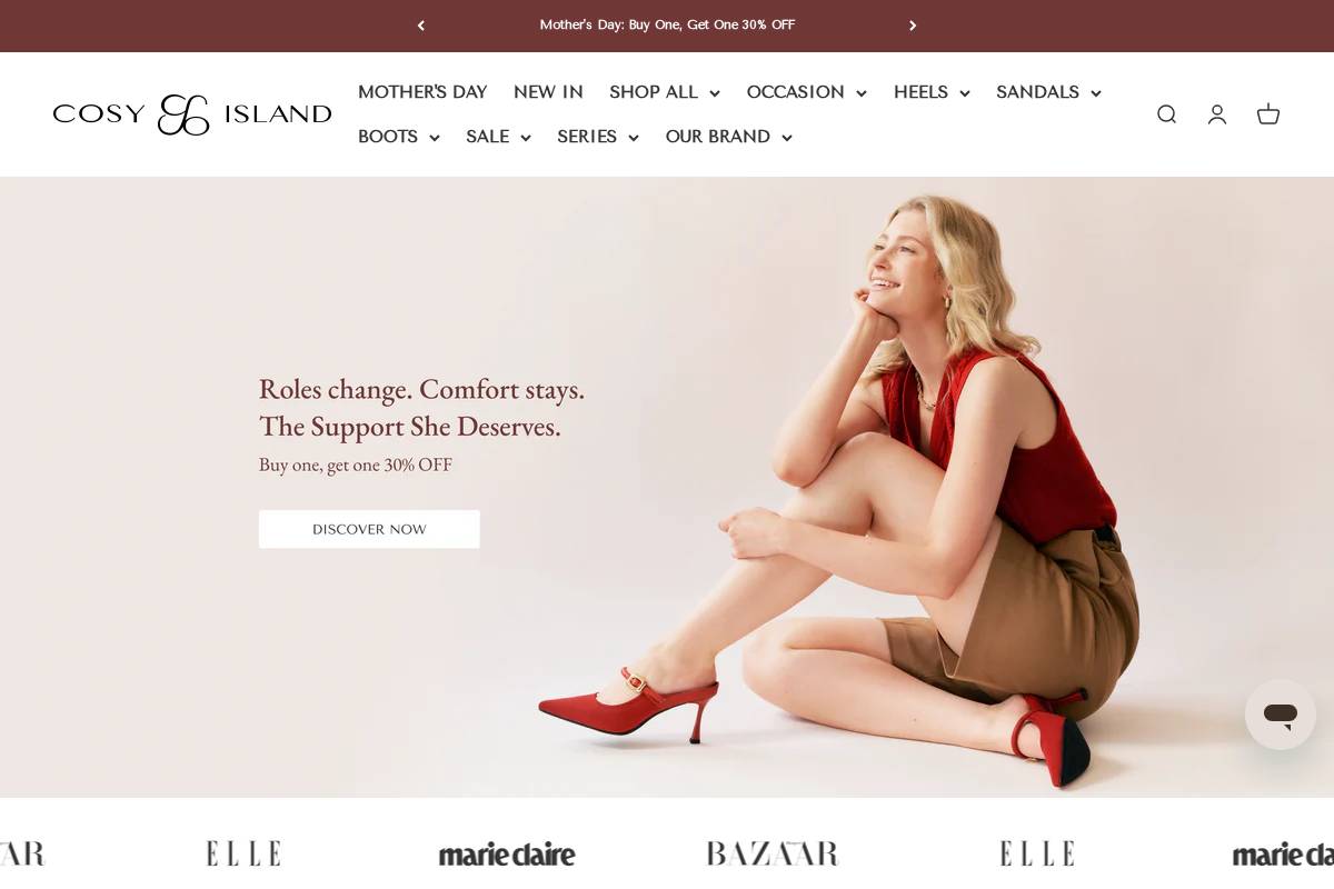 Cosyisland homepage screenshot