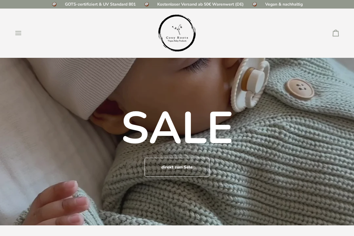 cosyroots.de homepage screenshot