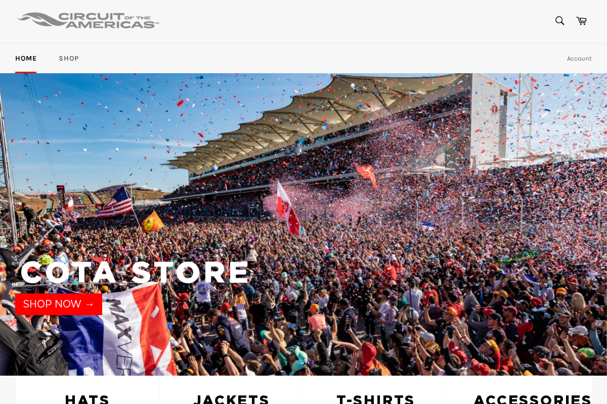 COTA Store homepage screenshot