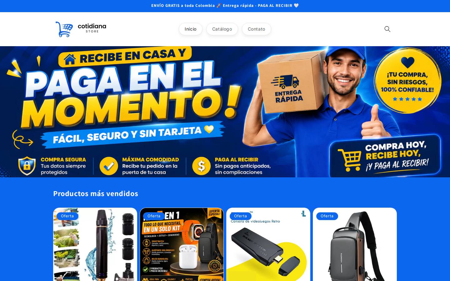 cotidianastore.com homepage screenshot