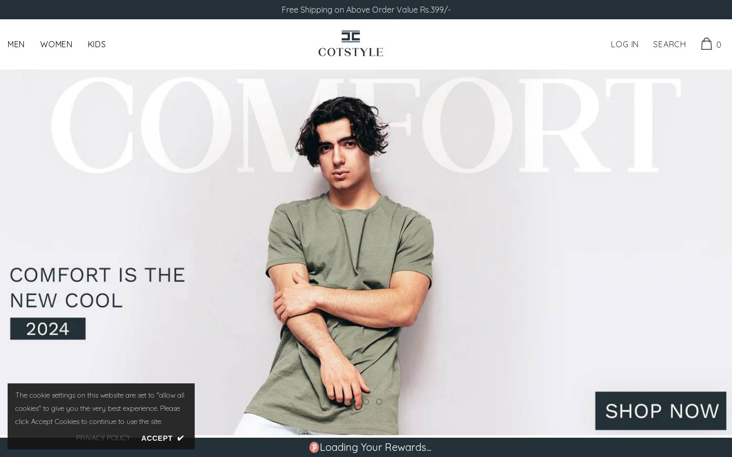 cotstyle.com homepage screenshot