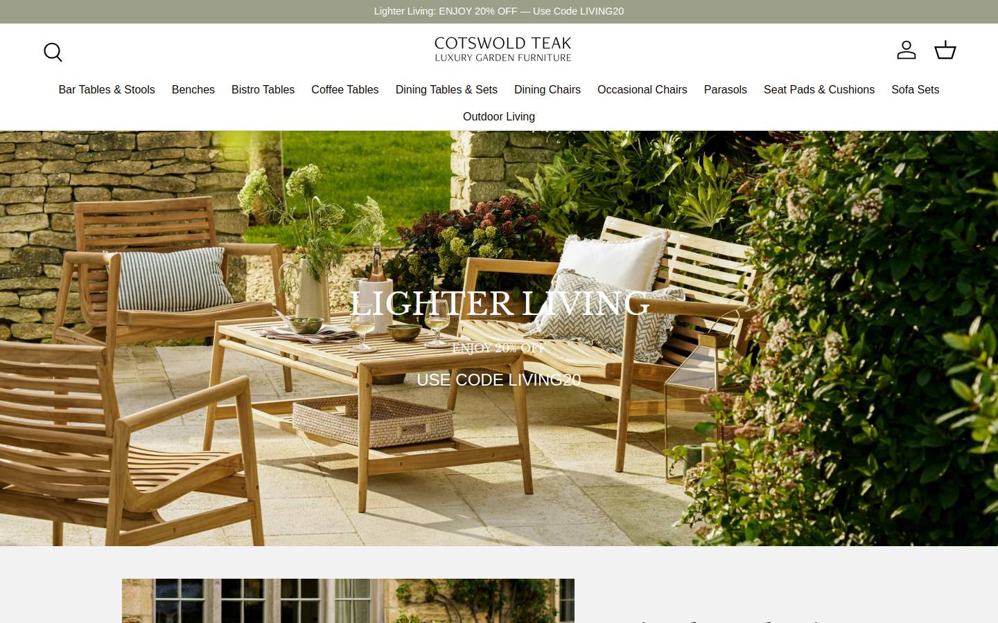 Cotswold Teak homepage screenshot