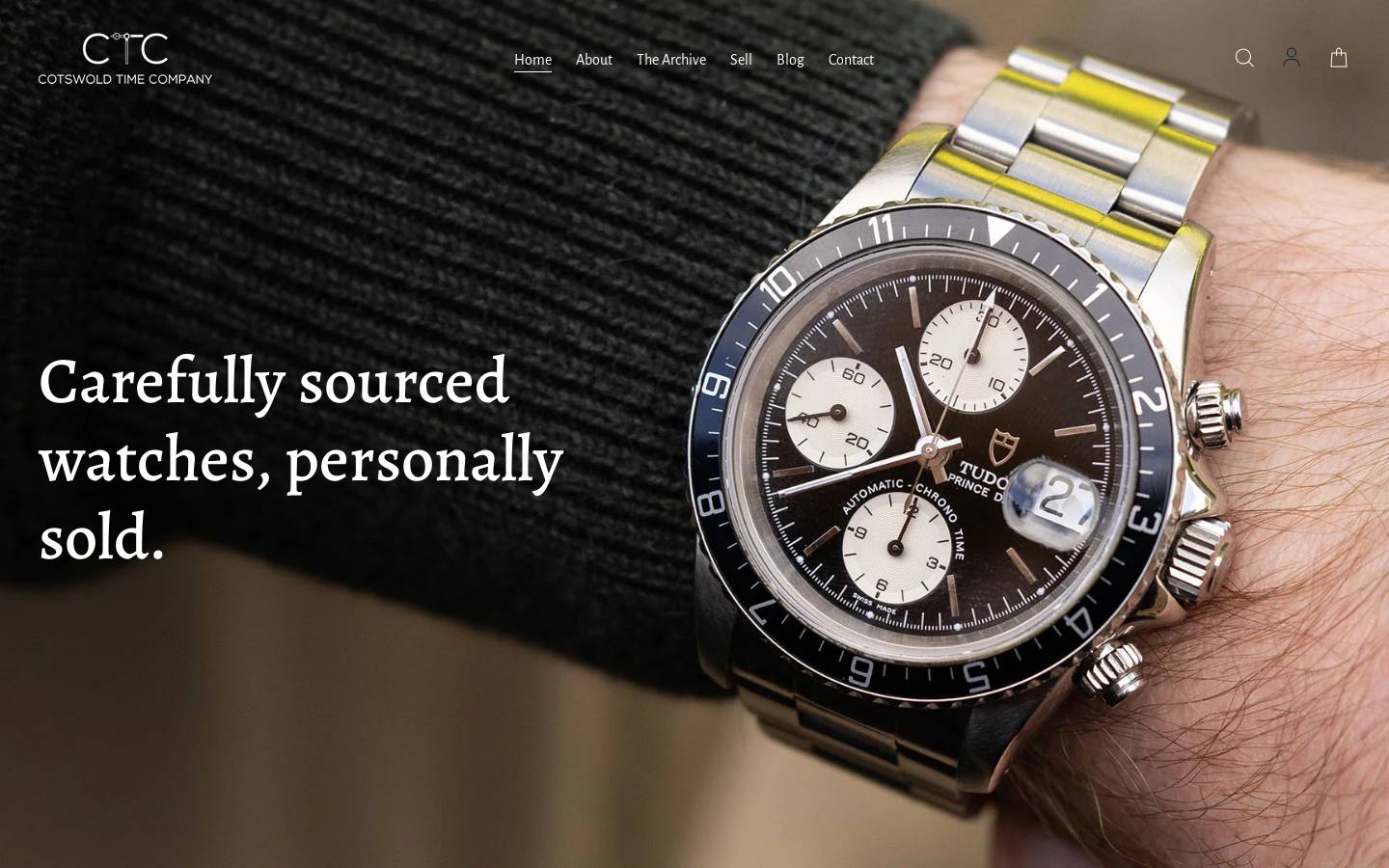 Cotswold Time Company homepage screenshot