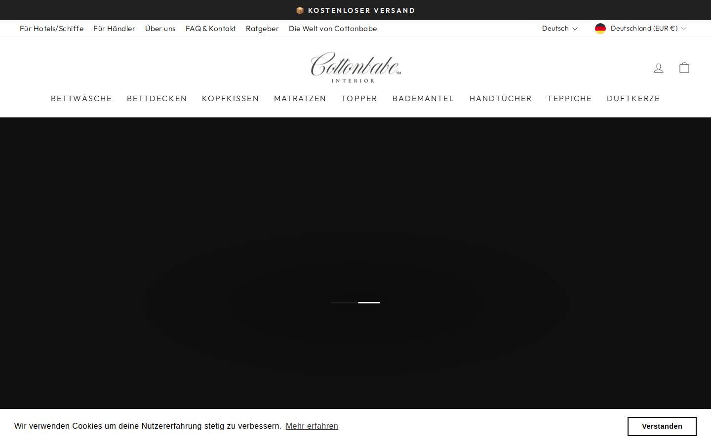 cottonbabe.com homepage screenshot