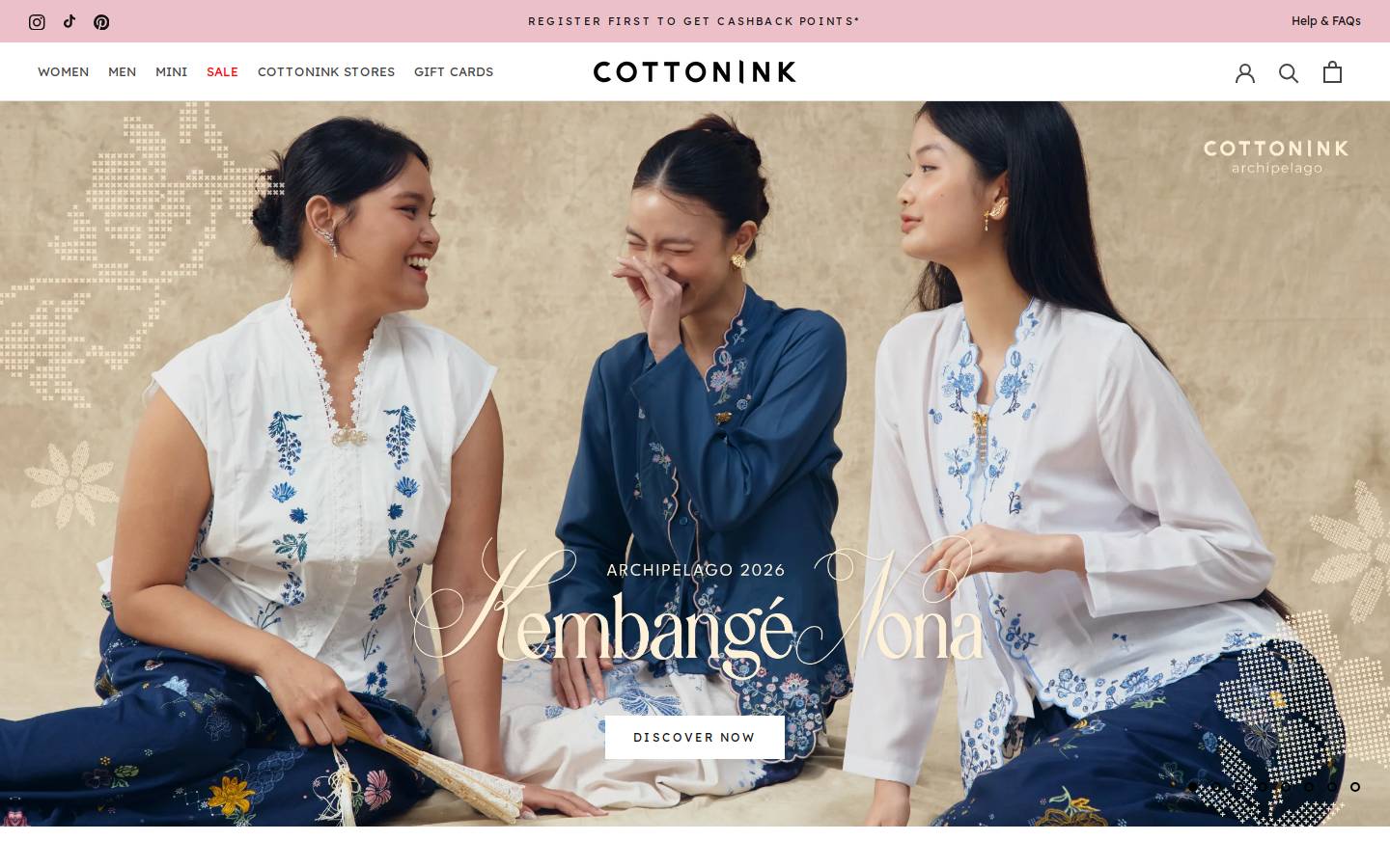 cottonink.co.id homepage screenshot