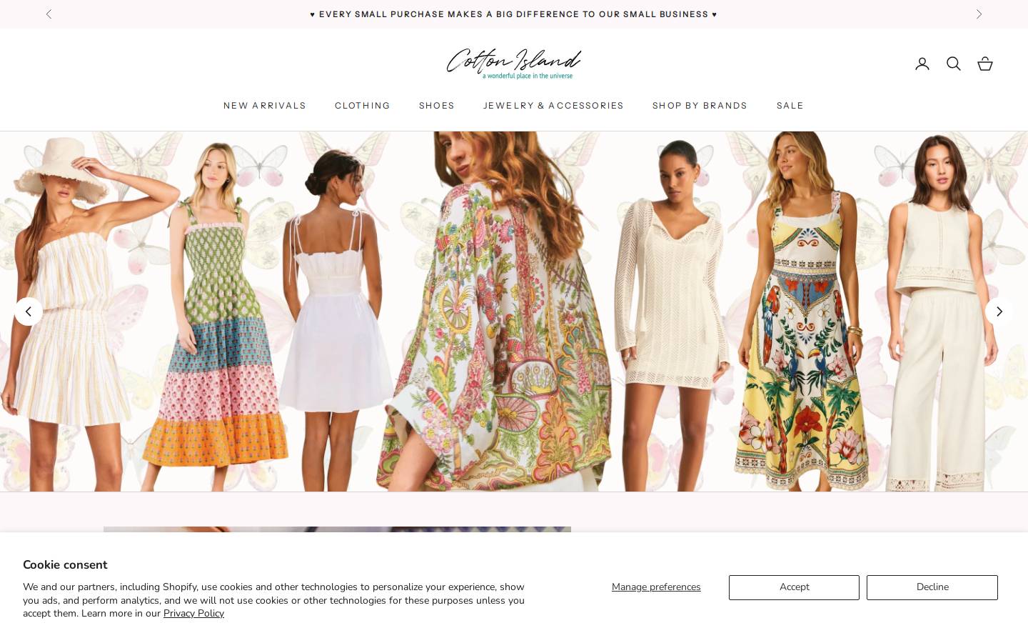 cottonisland.com homepage screenshot