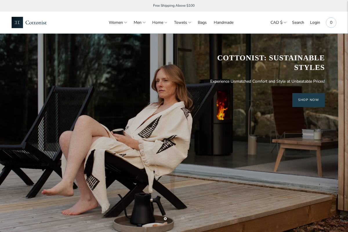 cottonist.ca homepage screenshot