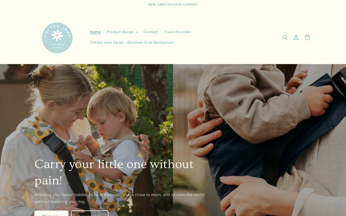 cottonjane.com homepage screenshot