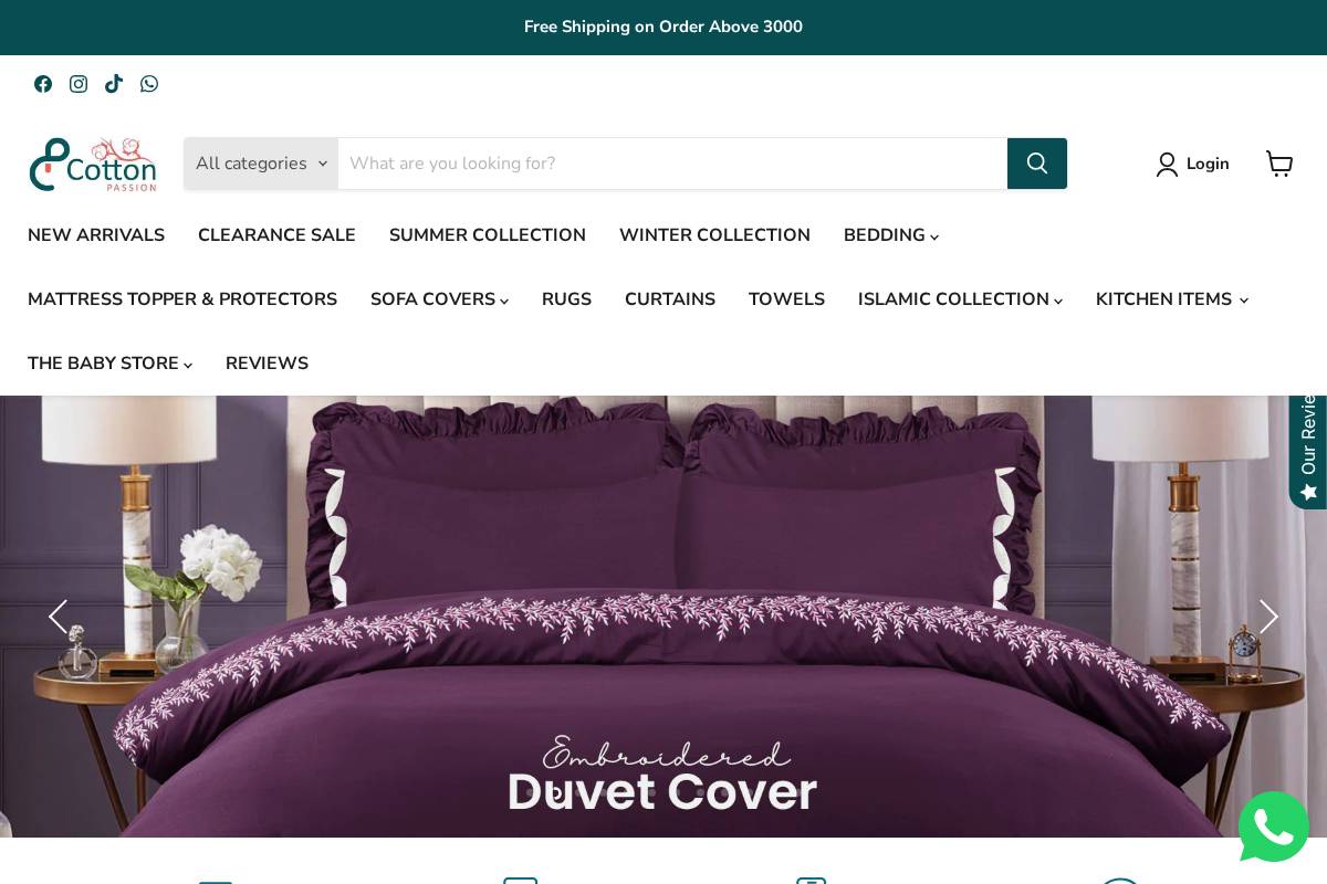 cottonpassion.pk homepage screenshot