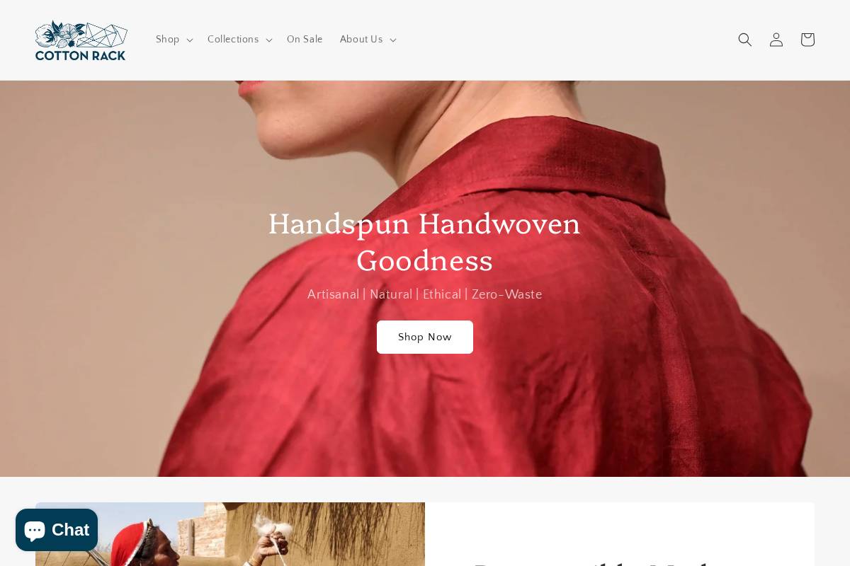 Cotton Rack homepage screenshot