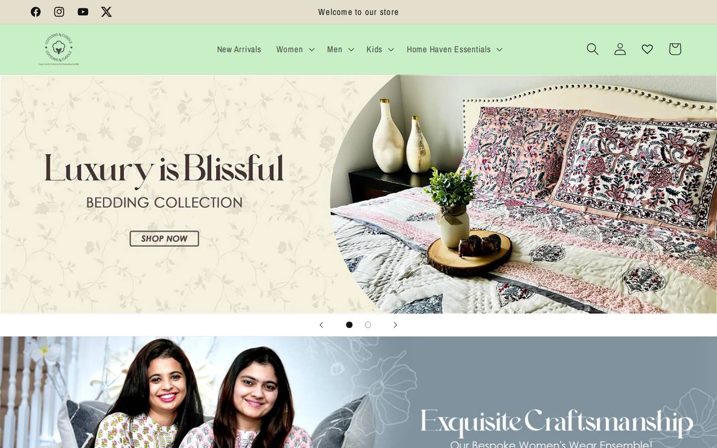 cottonsandcuddlz.com homepage screenshot