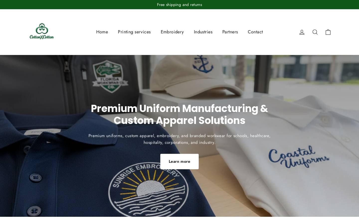 cottonxcotton.com homepage screenshot