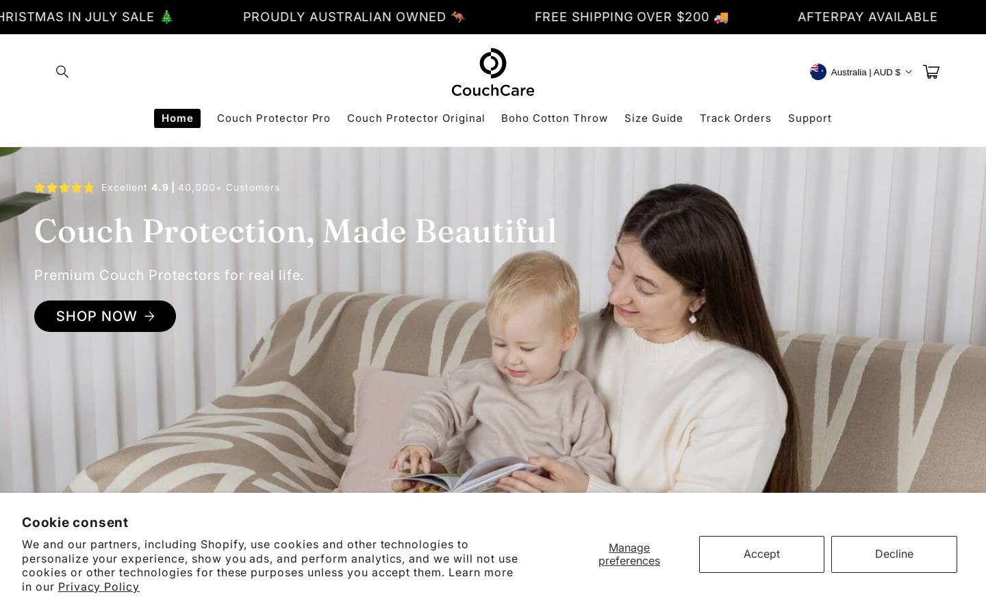 CouchCare Official homepage screenshot