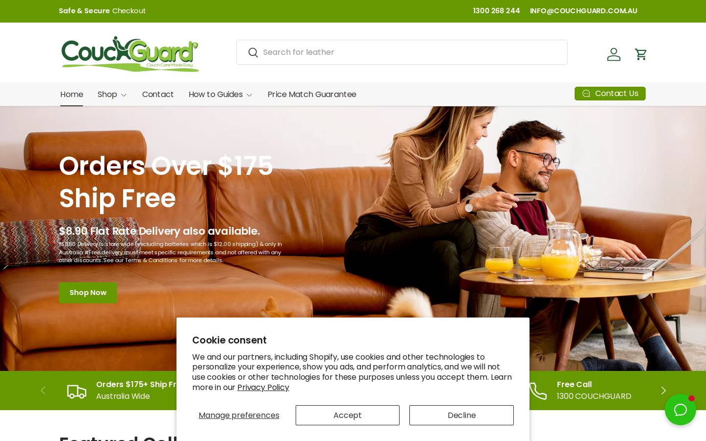 couchguard.com.au homepage screenshot